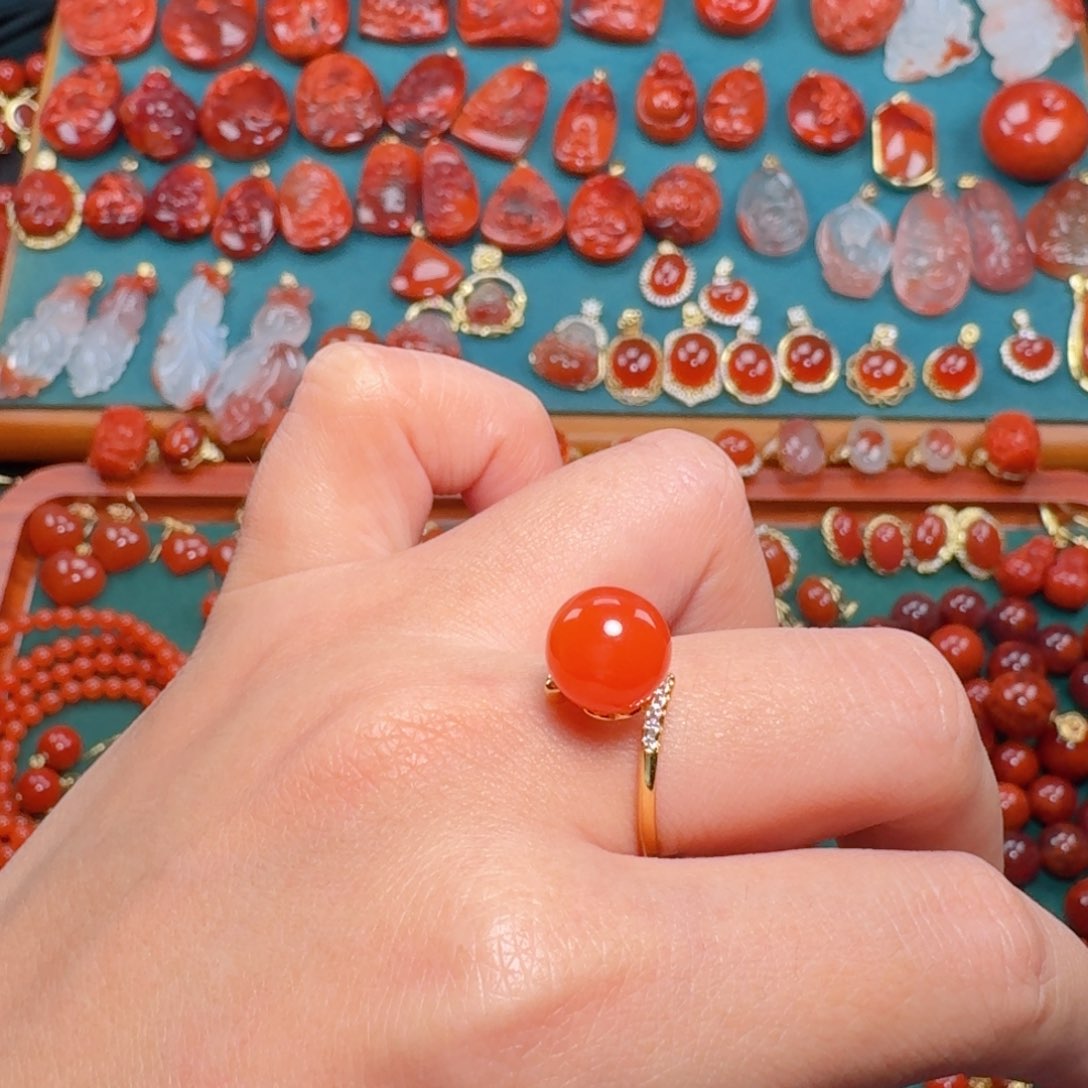 南红玛瑙南红银S925镶嵌