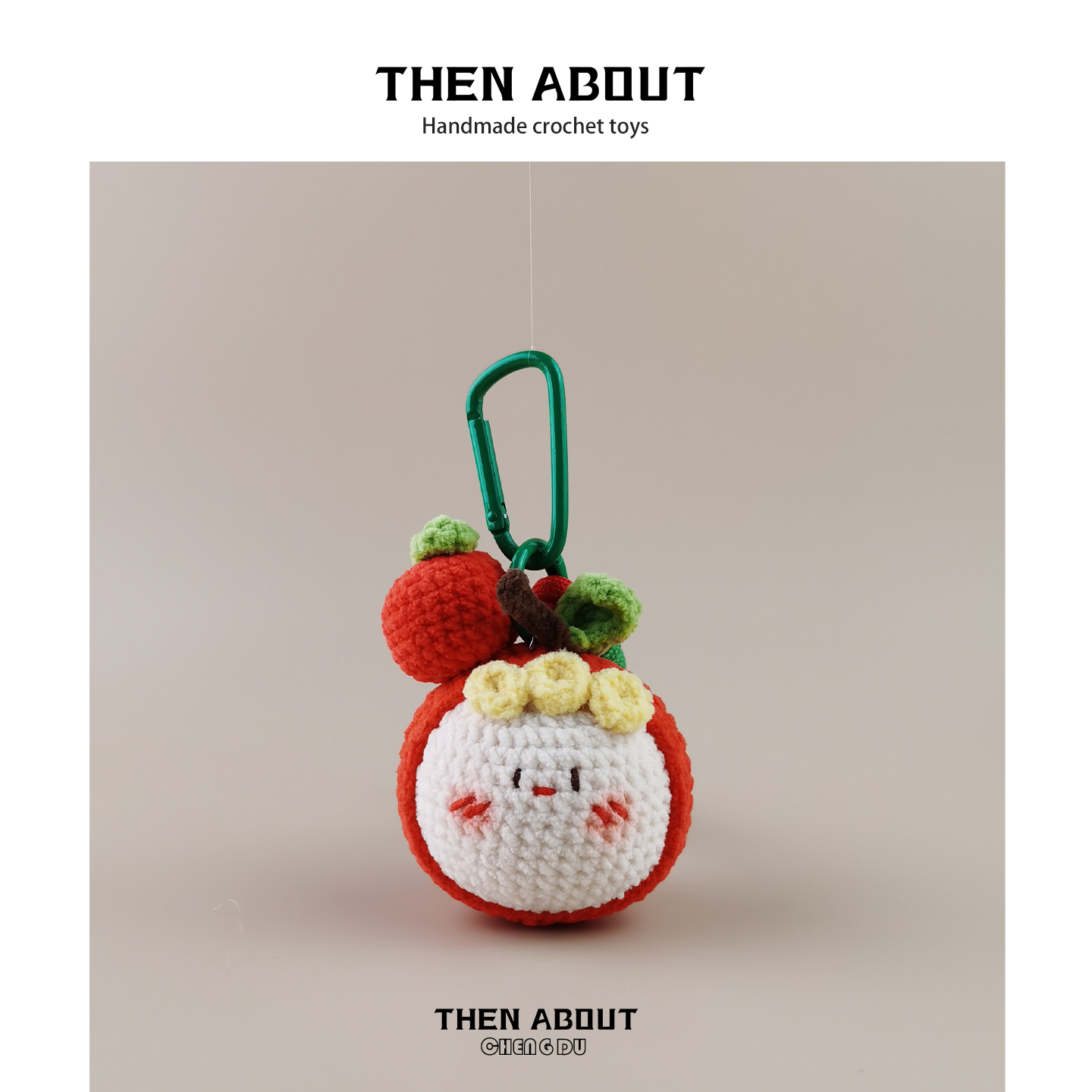 thenabout 超好看的可爱苹果团子玩偶包包挂件挂饰钥匙扣轻奢礼物