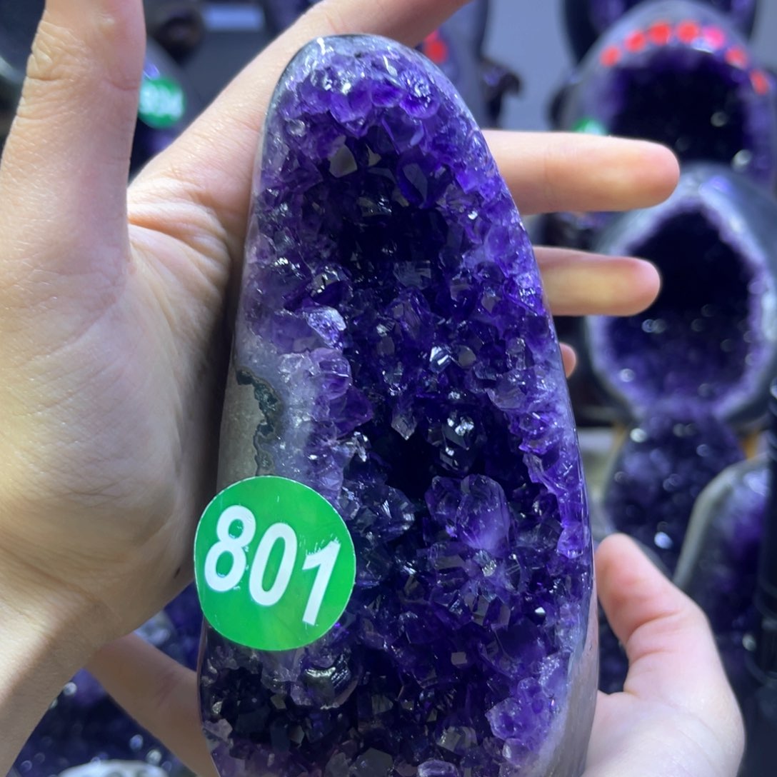 紫晶摆件未镶嵌紫水晶