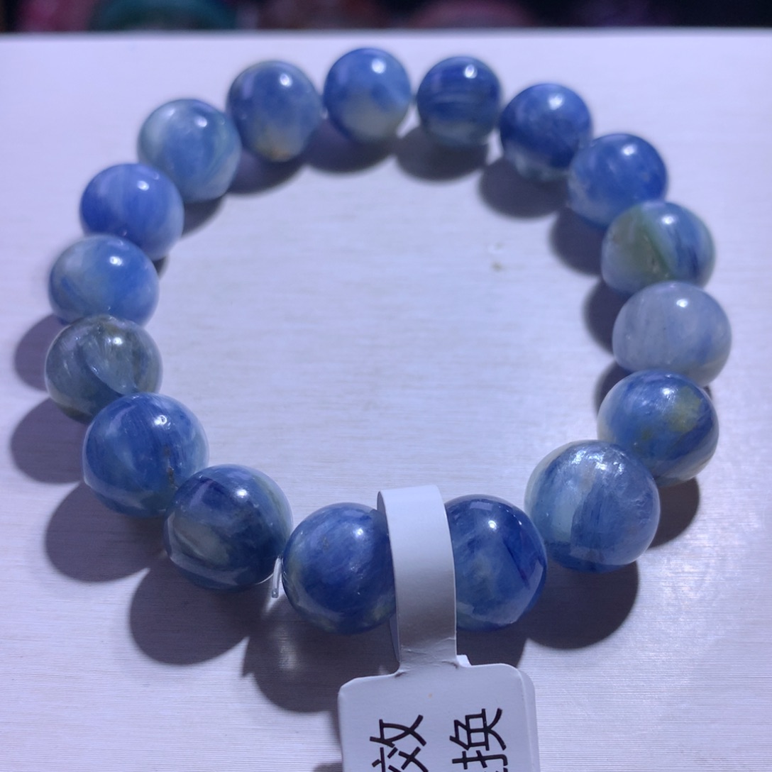 手串水晶银S925镶嵌蓝晶12.2m