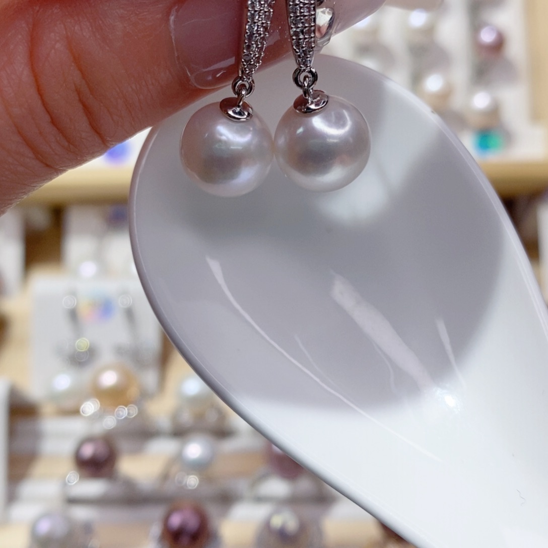 淡水珍珠耳饰合金