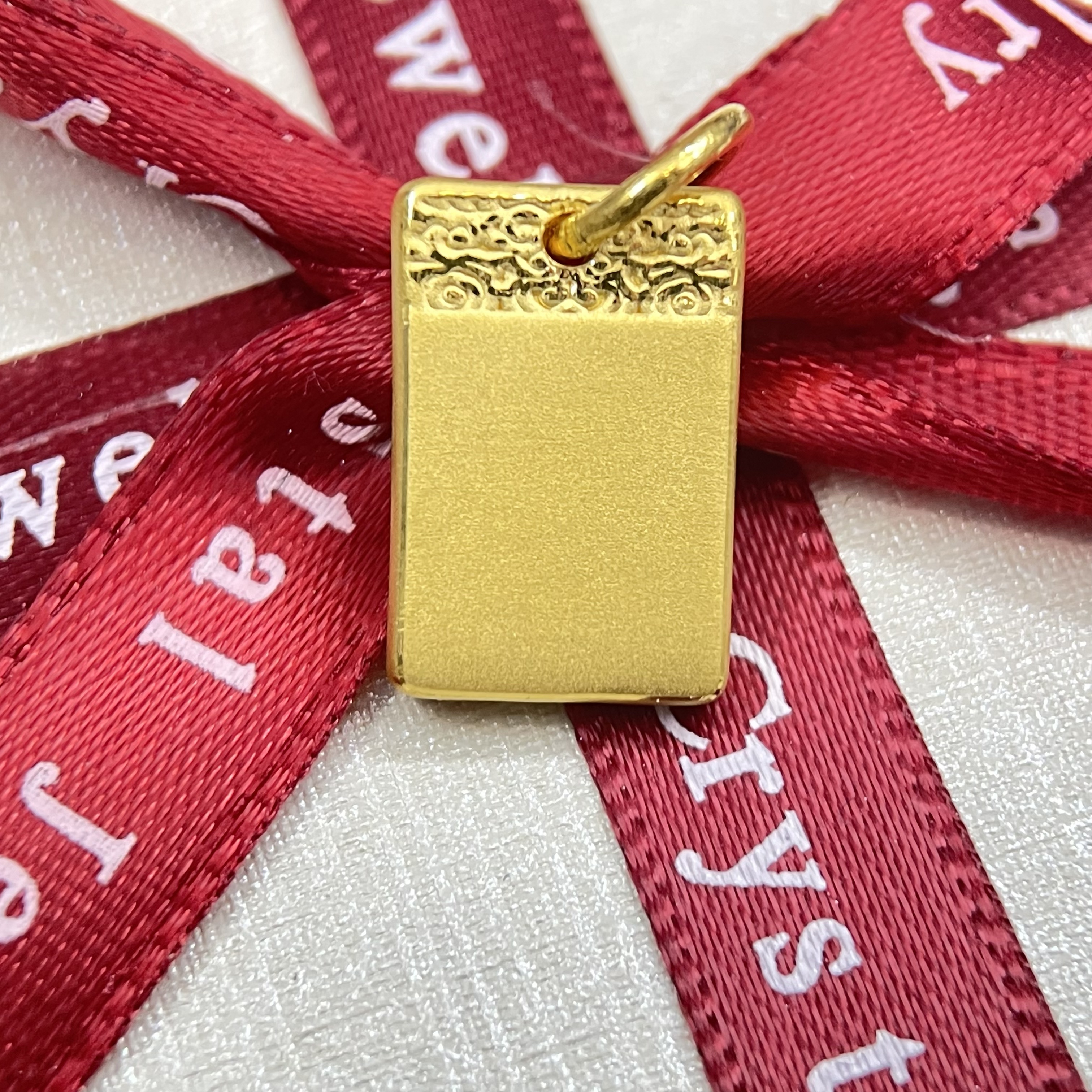 黄金足金999祥云平安无事牌DP2543-02210