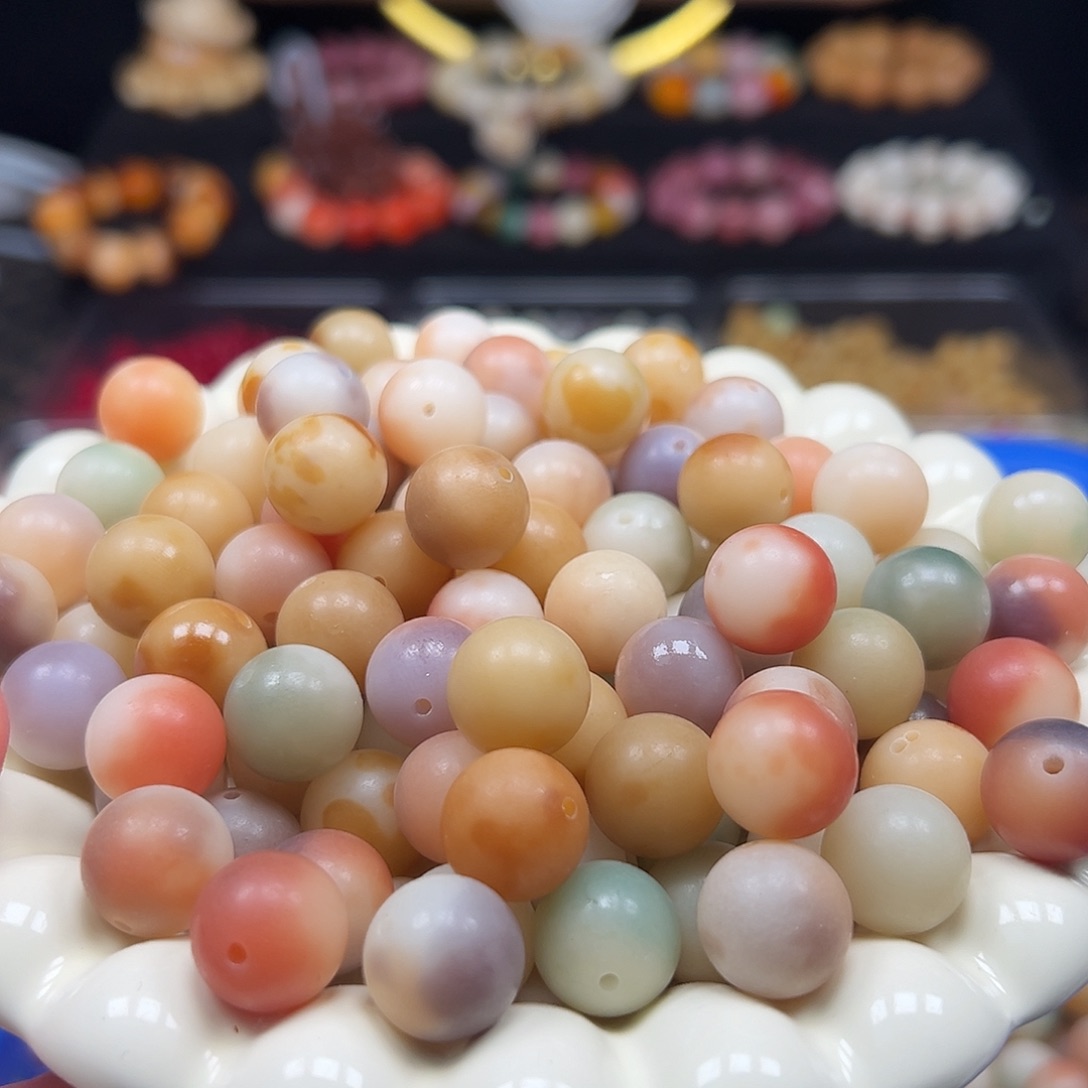 手串菩提根/象牙果卡14➕非料花皮圆珠500颗