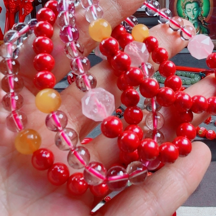 烟晶手链未镶嵌多样性发货一件