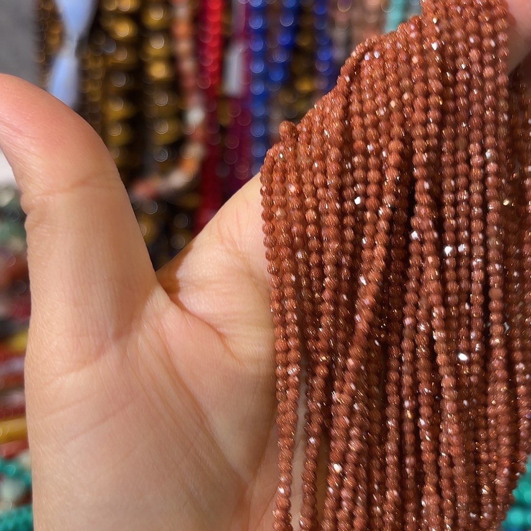 玛瑙/玉髓未镶嵌珠宝半成品金沙卡2mm2条