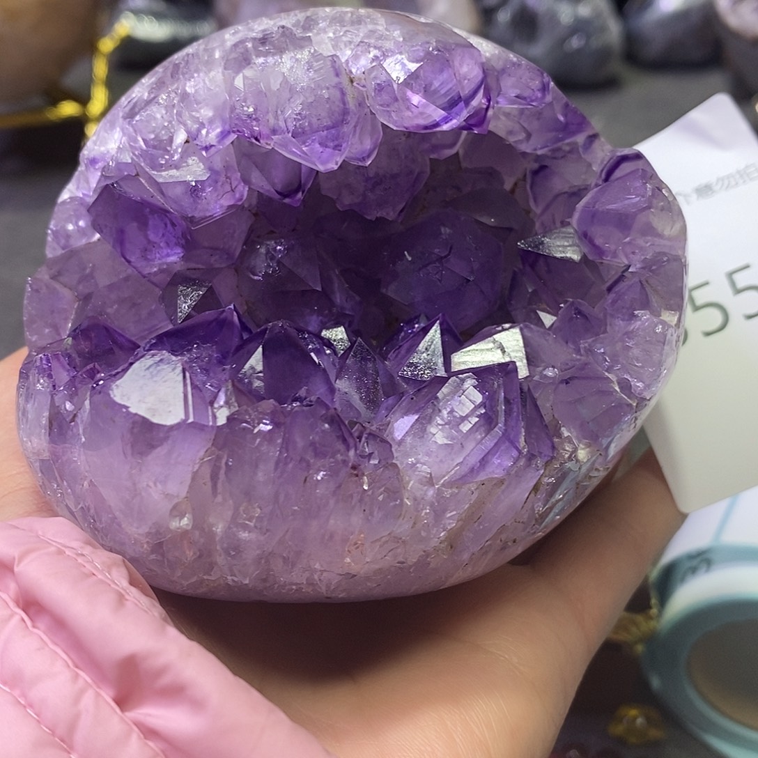 未镶嵌紫晶珠宝半成品