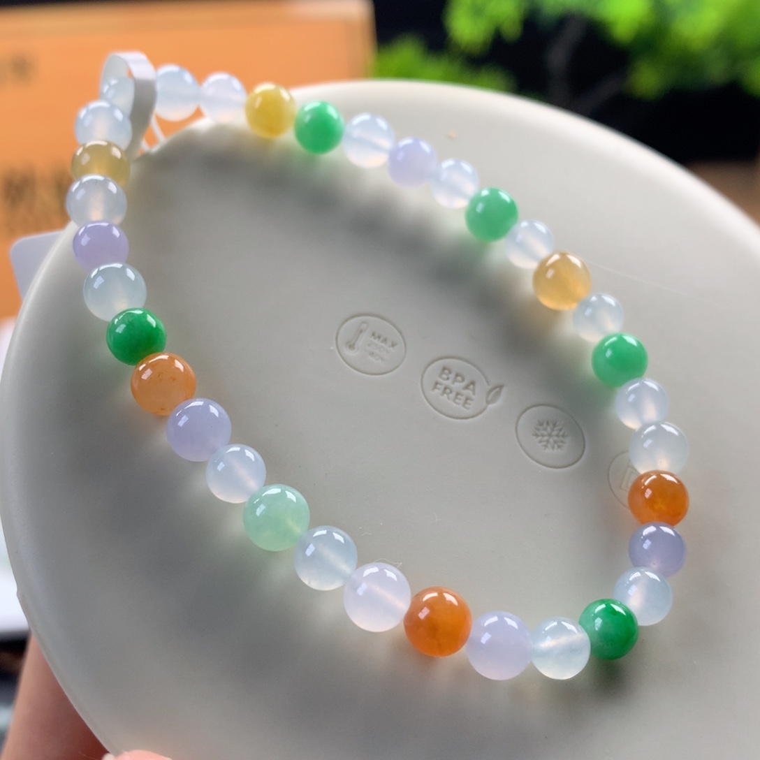 翡翠未镶嵌手链卡5.6