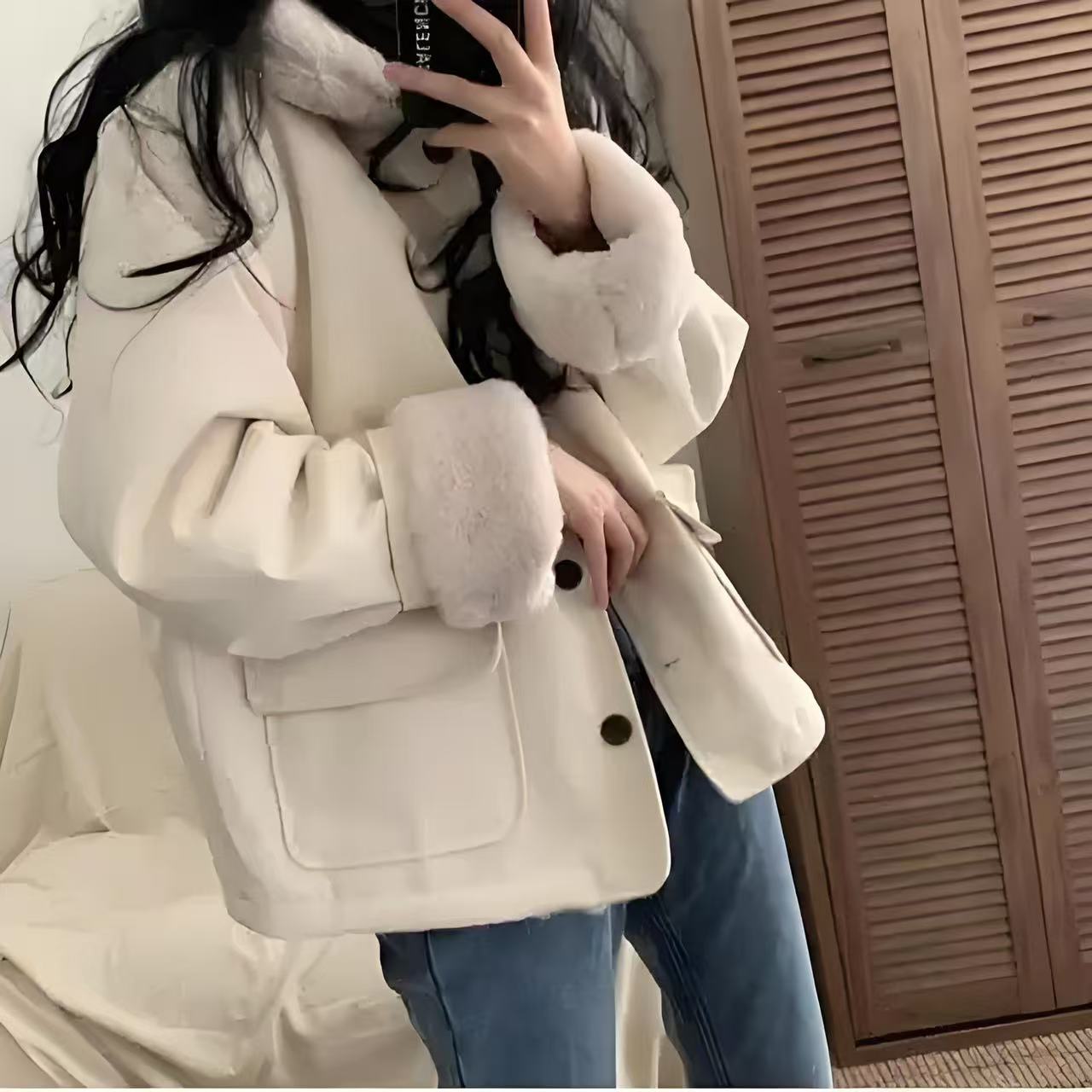 041-080仅供直播使用链接精品棉服加绒百搭宽松加厚韩版小个子ins