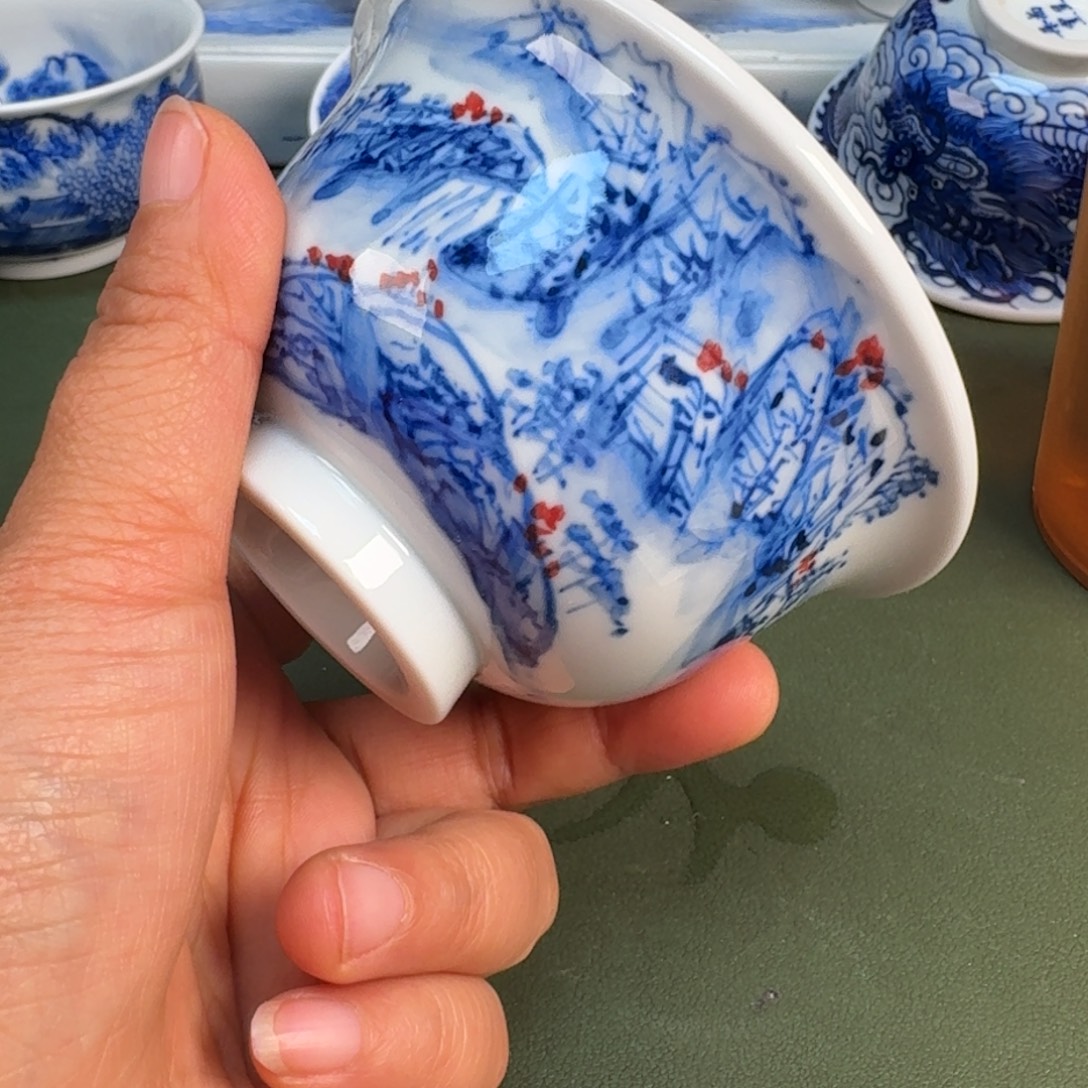 瓷景德镇纯手绘茶具圆圆292