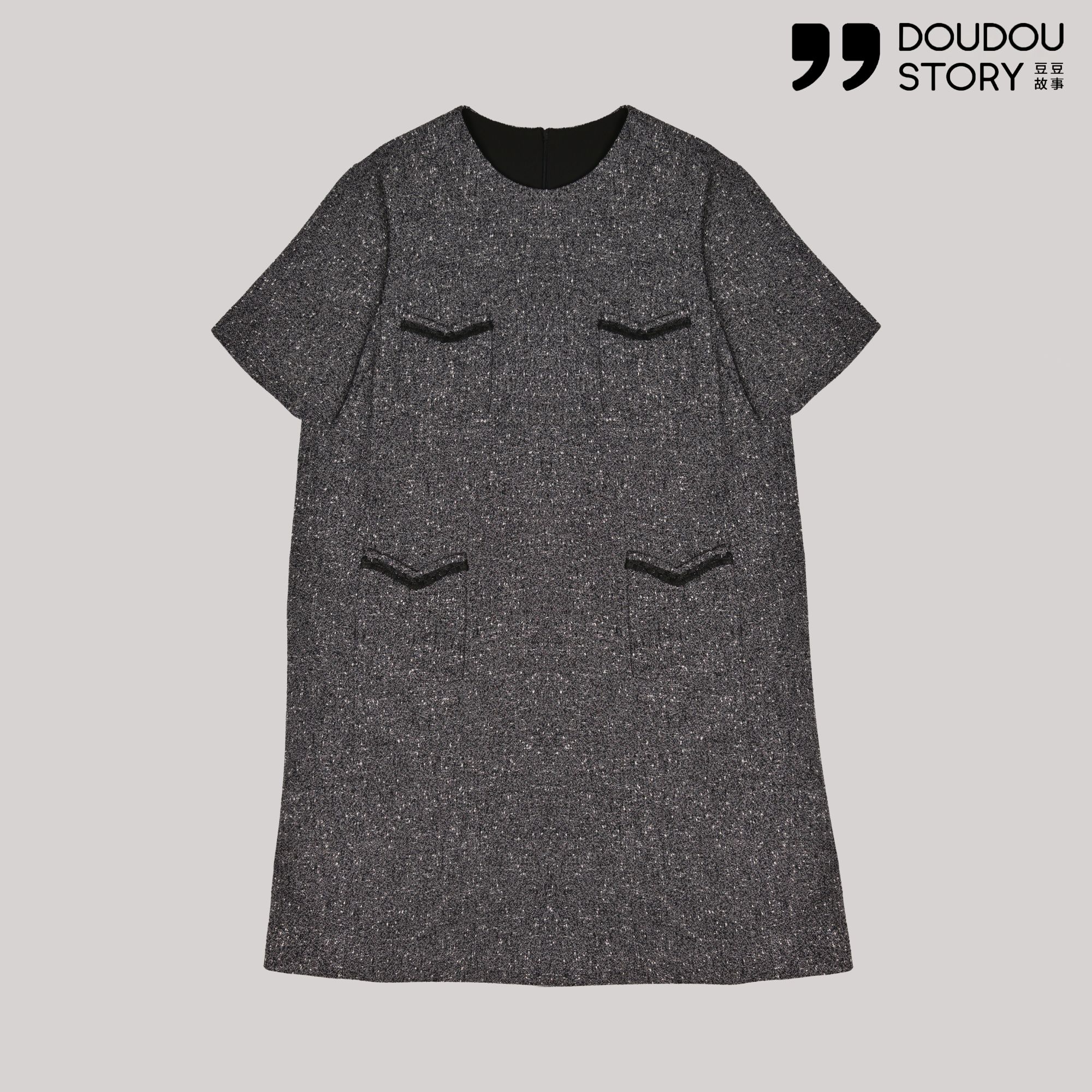 HALUNGLE/海伦格丽  QZ013   时尚气质宽松小香风连衣裙