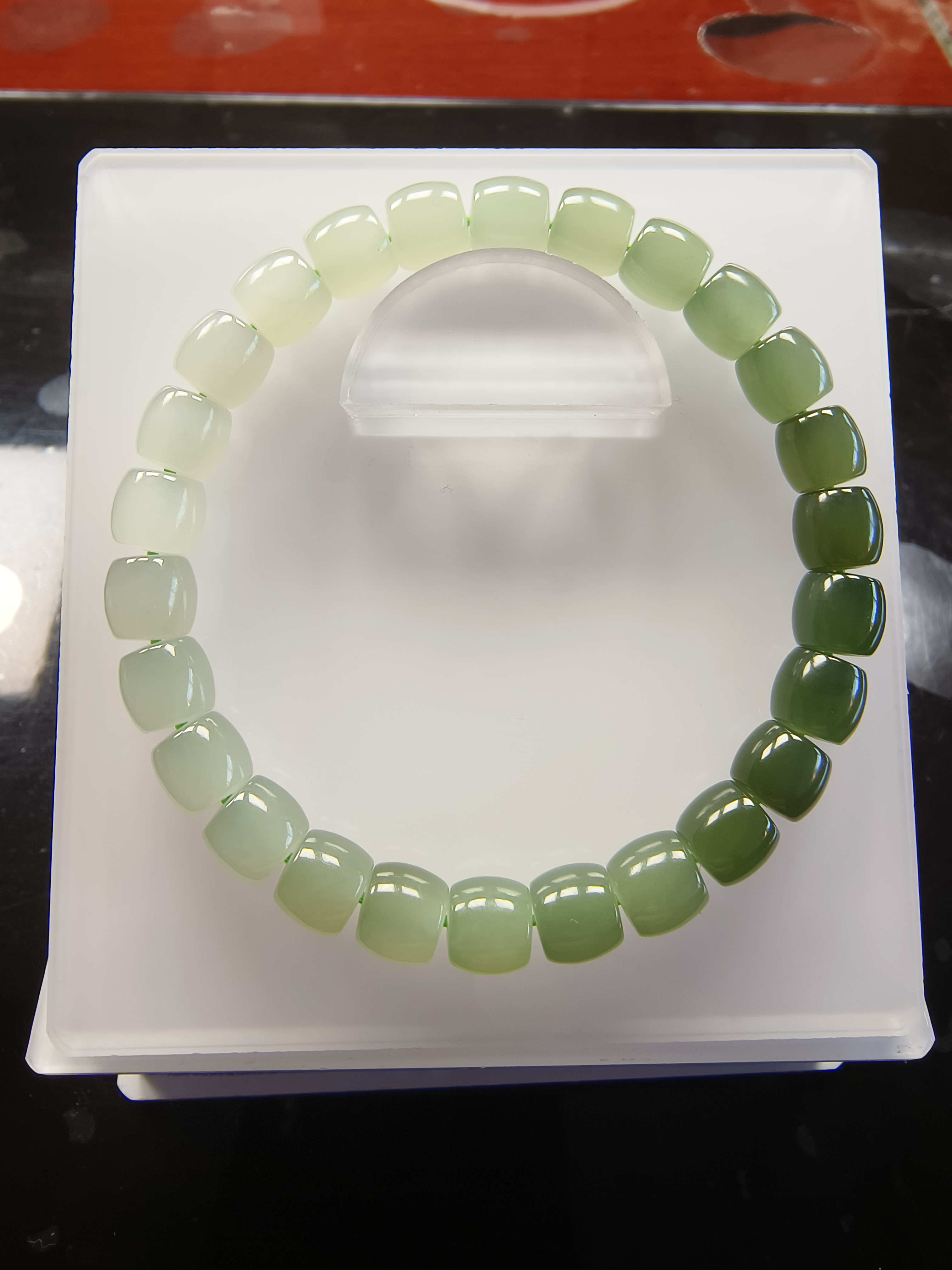 和田玉高冰高透半山半水手串