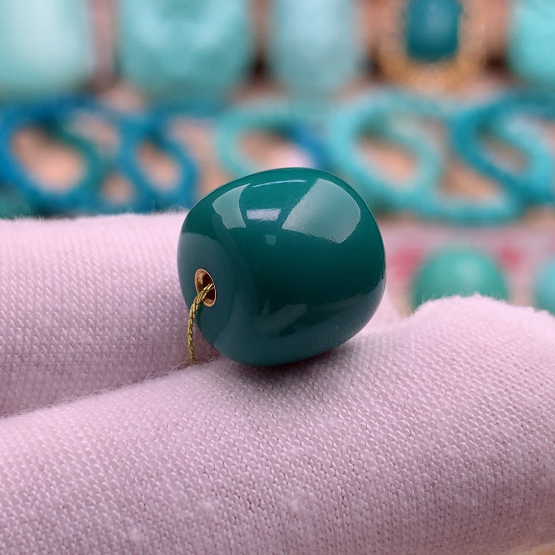 绿松石珠宝奇石未镶嵌12.7✖️11.7mm