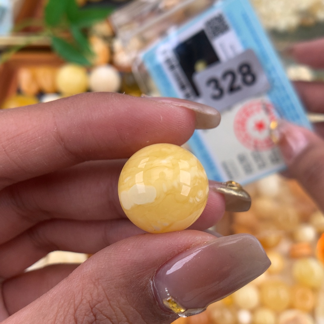 琥珀珠宝奇石未镶嵌16.8 一颗粉