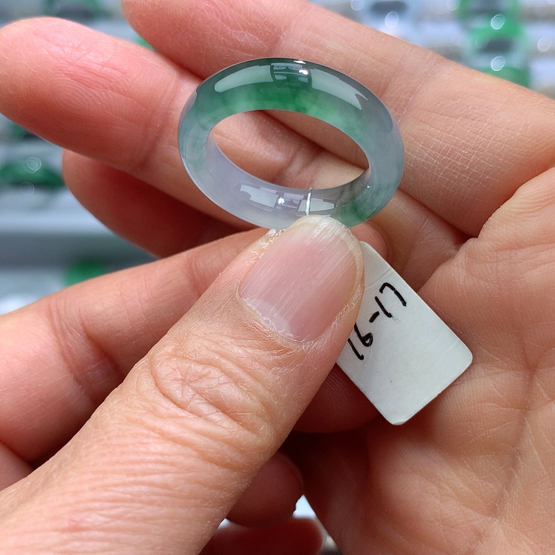 翡翠戒指未镶嵌16-17号