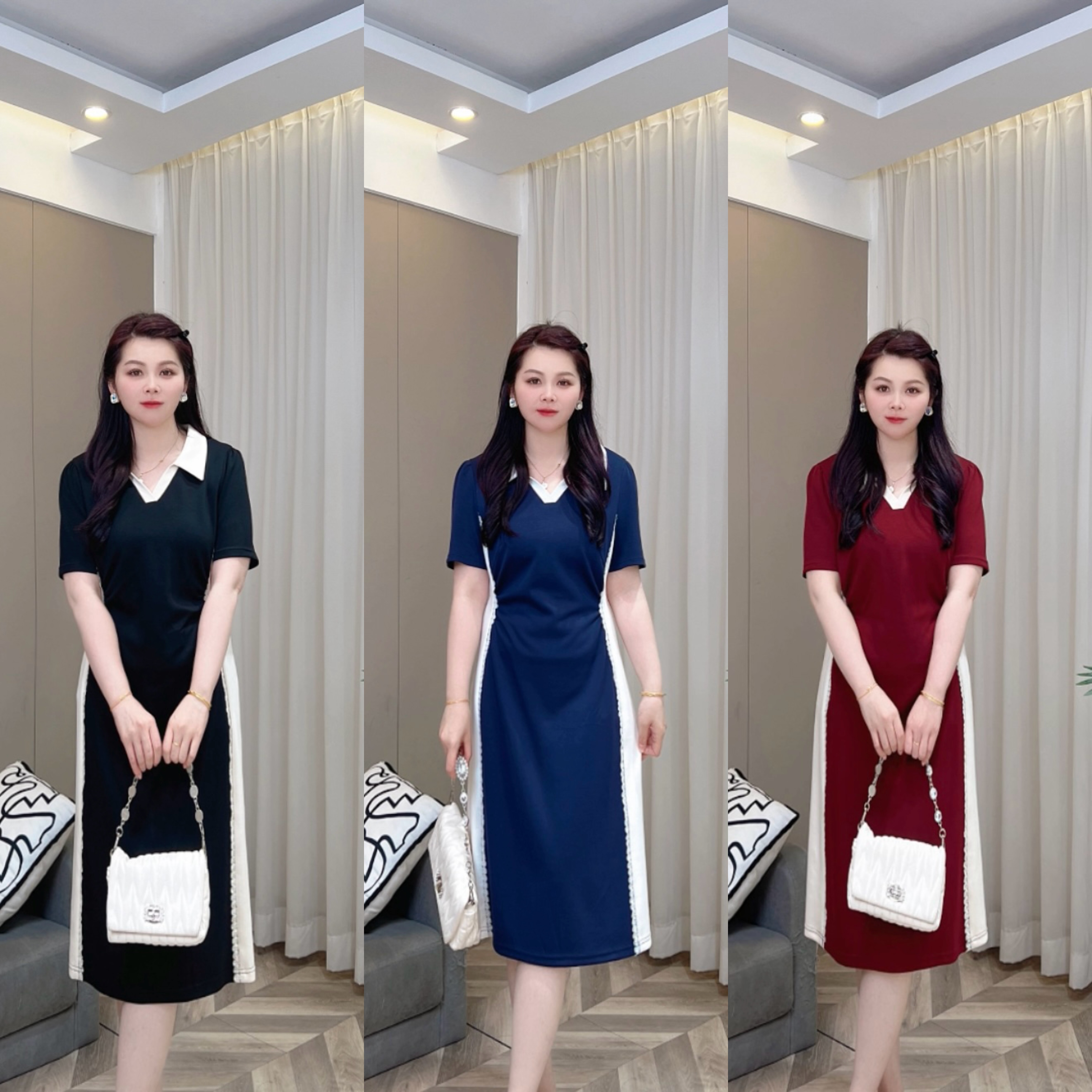 【玲胖胖 致柔秘韵】新款宽松时尚百搭女显瘦大码连衣裙LPP61577