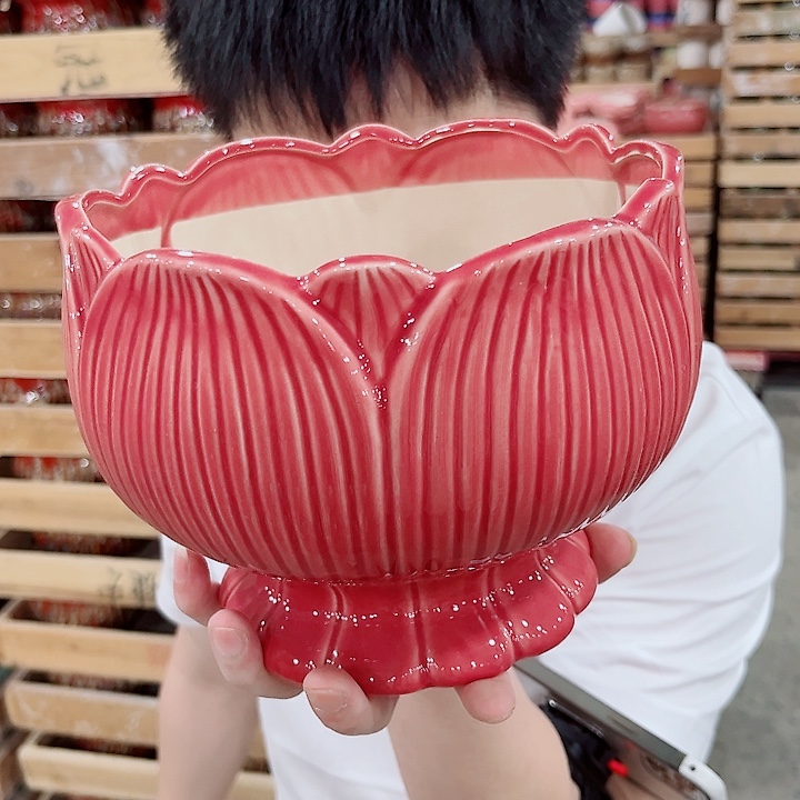 凑单10元陶瓷花盆发货！