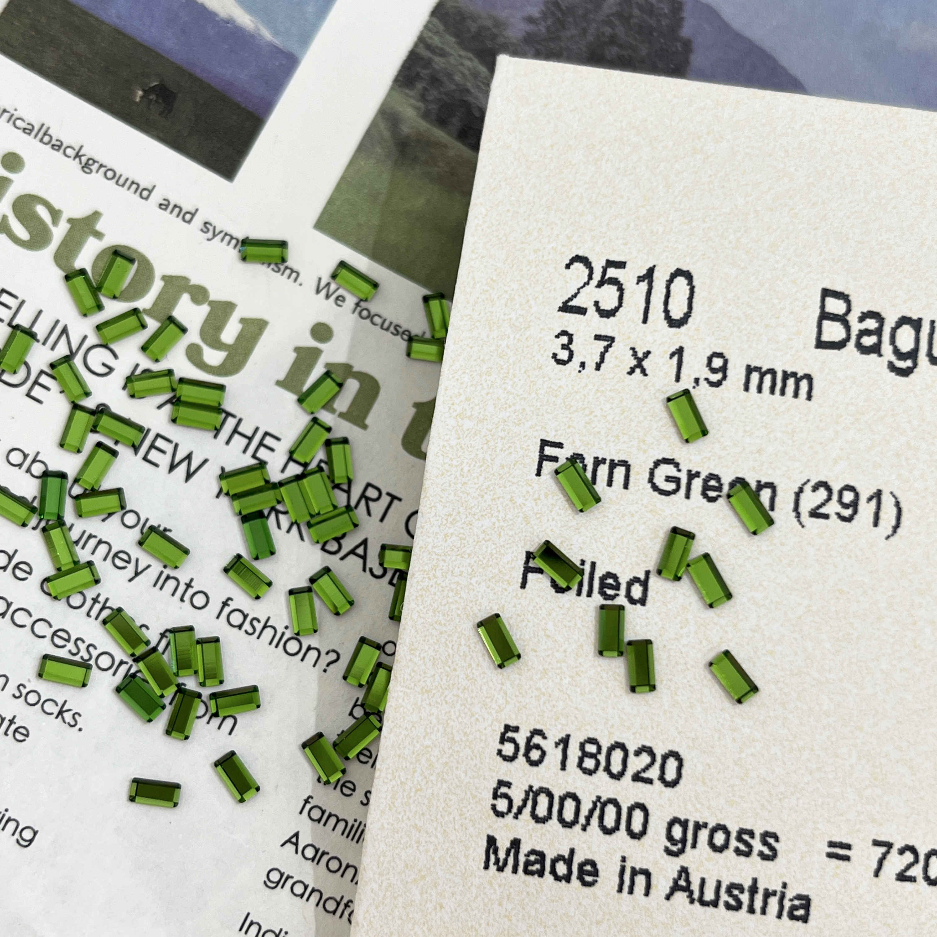 美甲饰品奥地利正品华子平底异形2510长条3.7*1.9mm  美甲钻饰