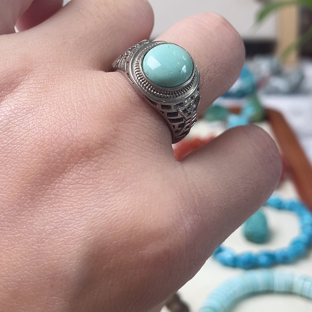 绿松石银S925镶嵌配饰