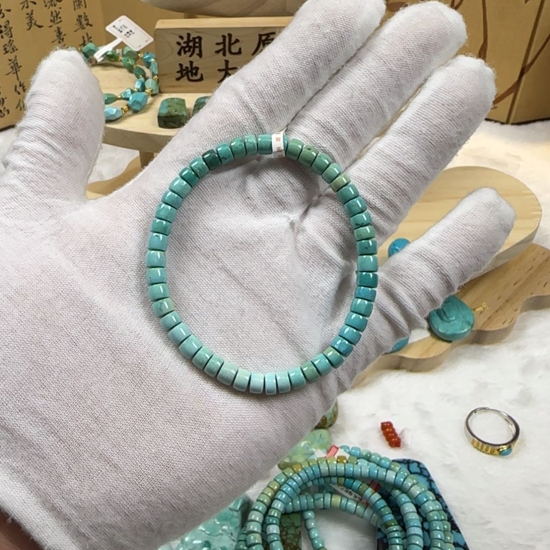 为***追绿松石未镶嵌直切单圈