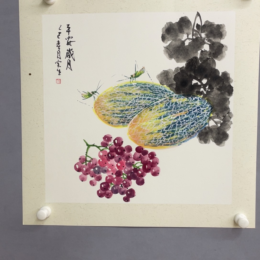 国画艺术家真人手绘