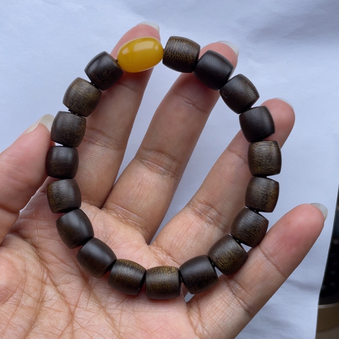 【闪购商品】沉香手串越南白棋1.0