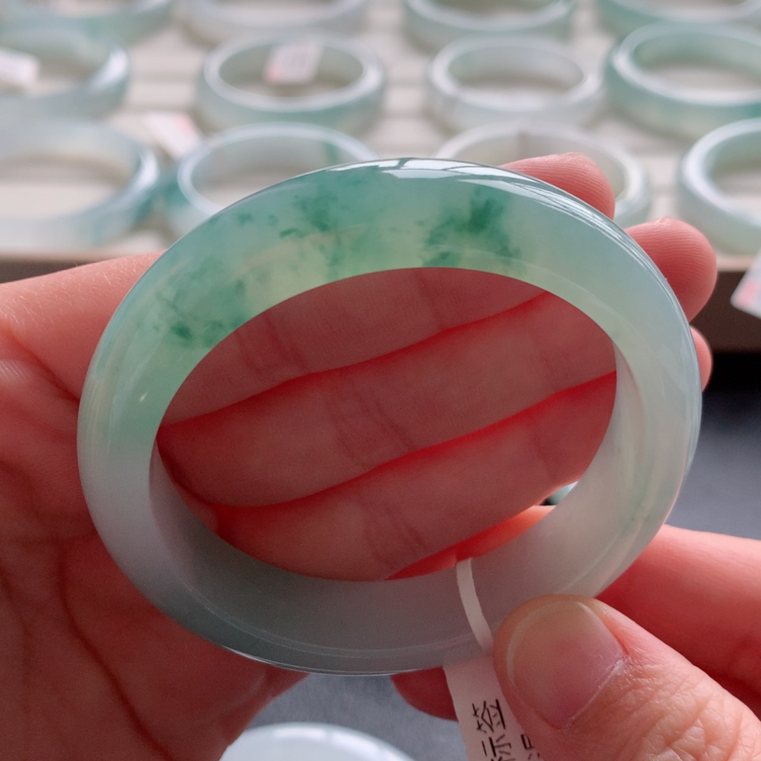 翡翠未镶嵌手镯2号-53.1