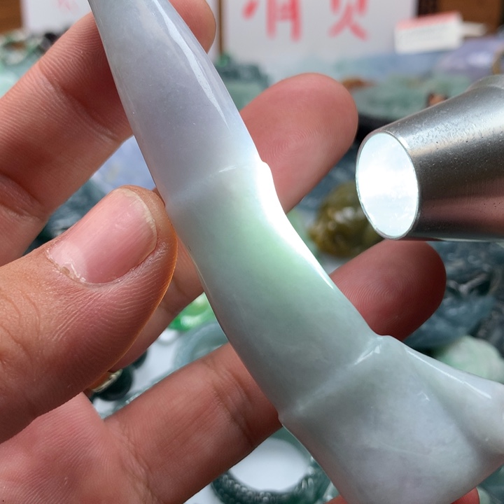 翡翠颈饰未镶嵌保真天然a货翡翠