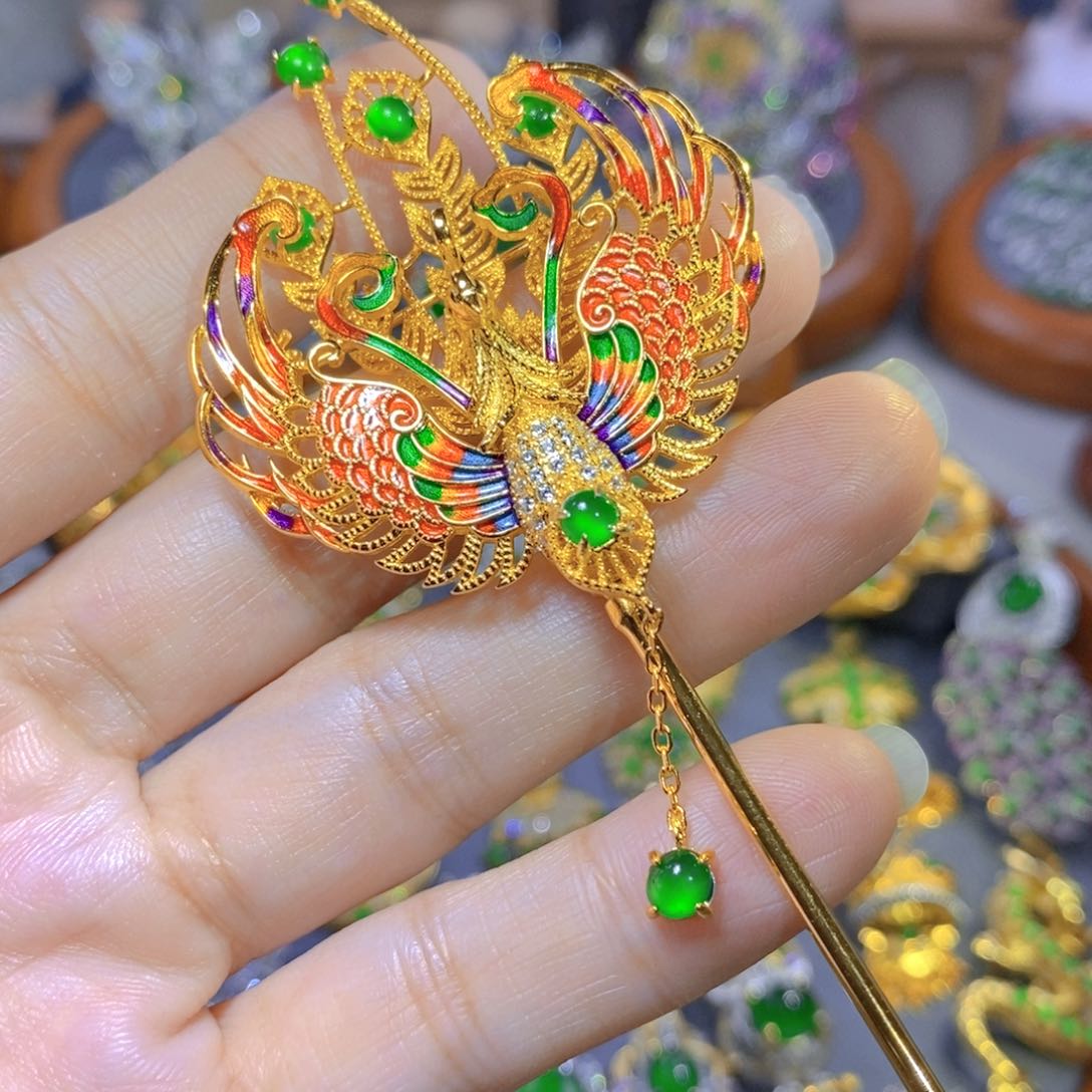 翡翠颈饰银S925镶嵌天然翡翠