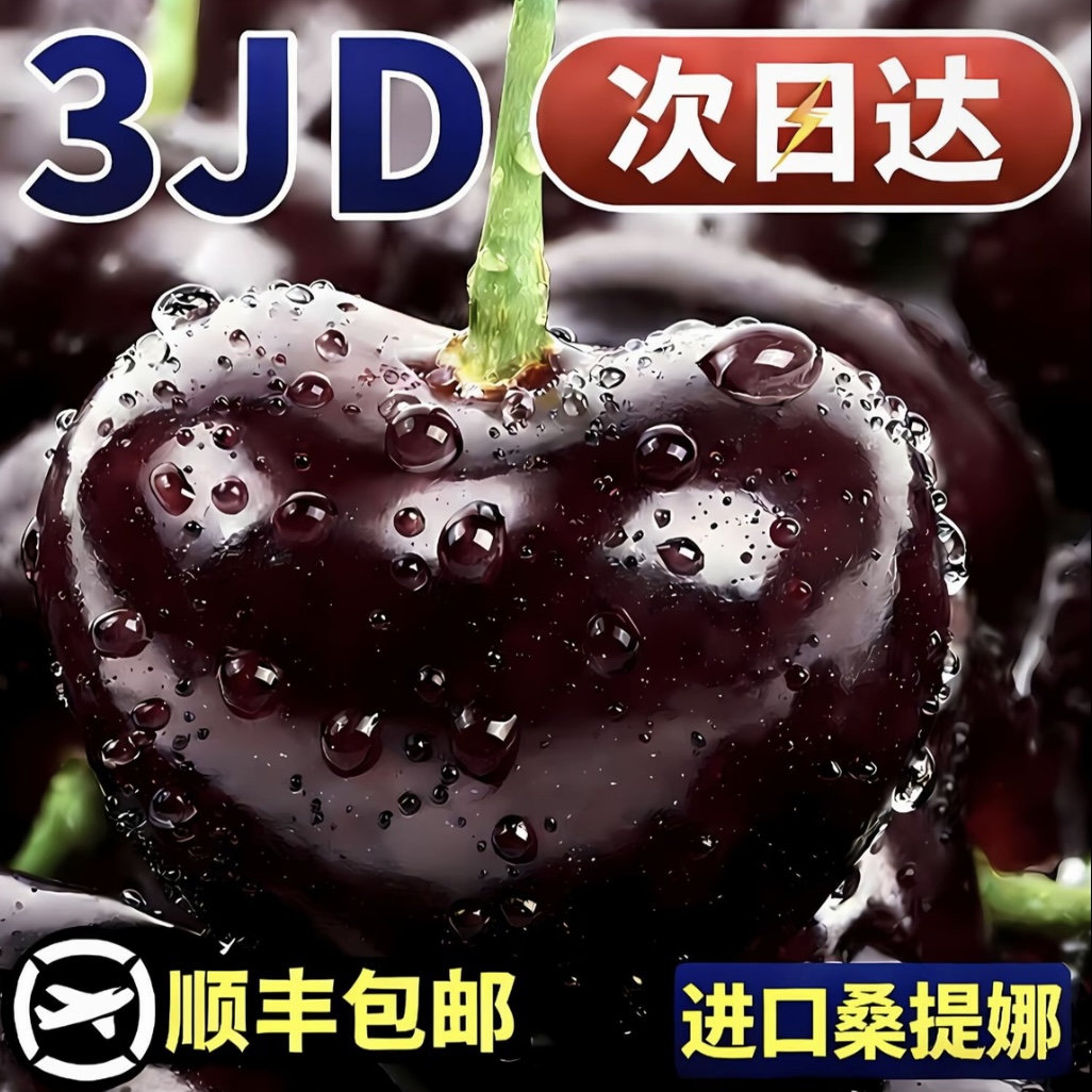 3JDD大果加大加黑【顺丰今天拍明天到】净果800g礼盒装智利进口空运车厘子内附果径卡XG桑提娜智利共和国