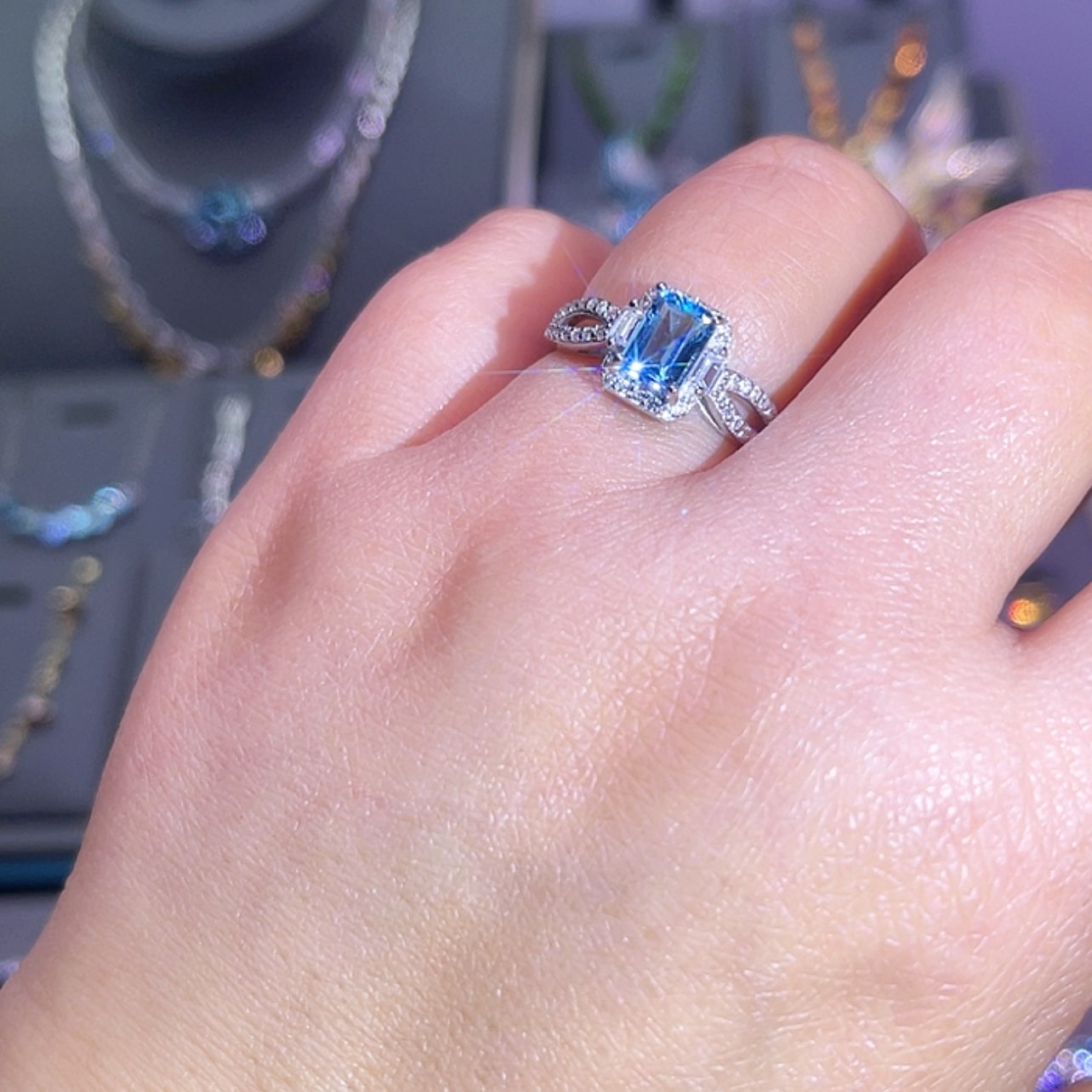 【闪购商品】托帕石戒指银S925镶嵌