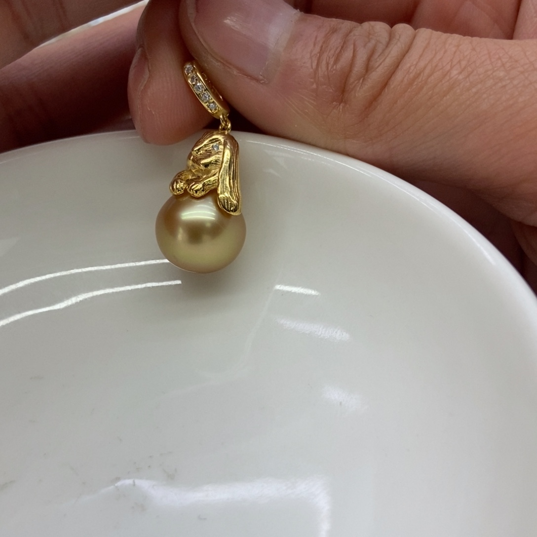 海水珍珠吊坠(不含链)银S925镶嵌