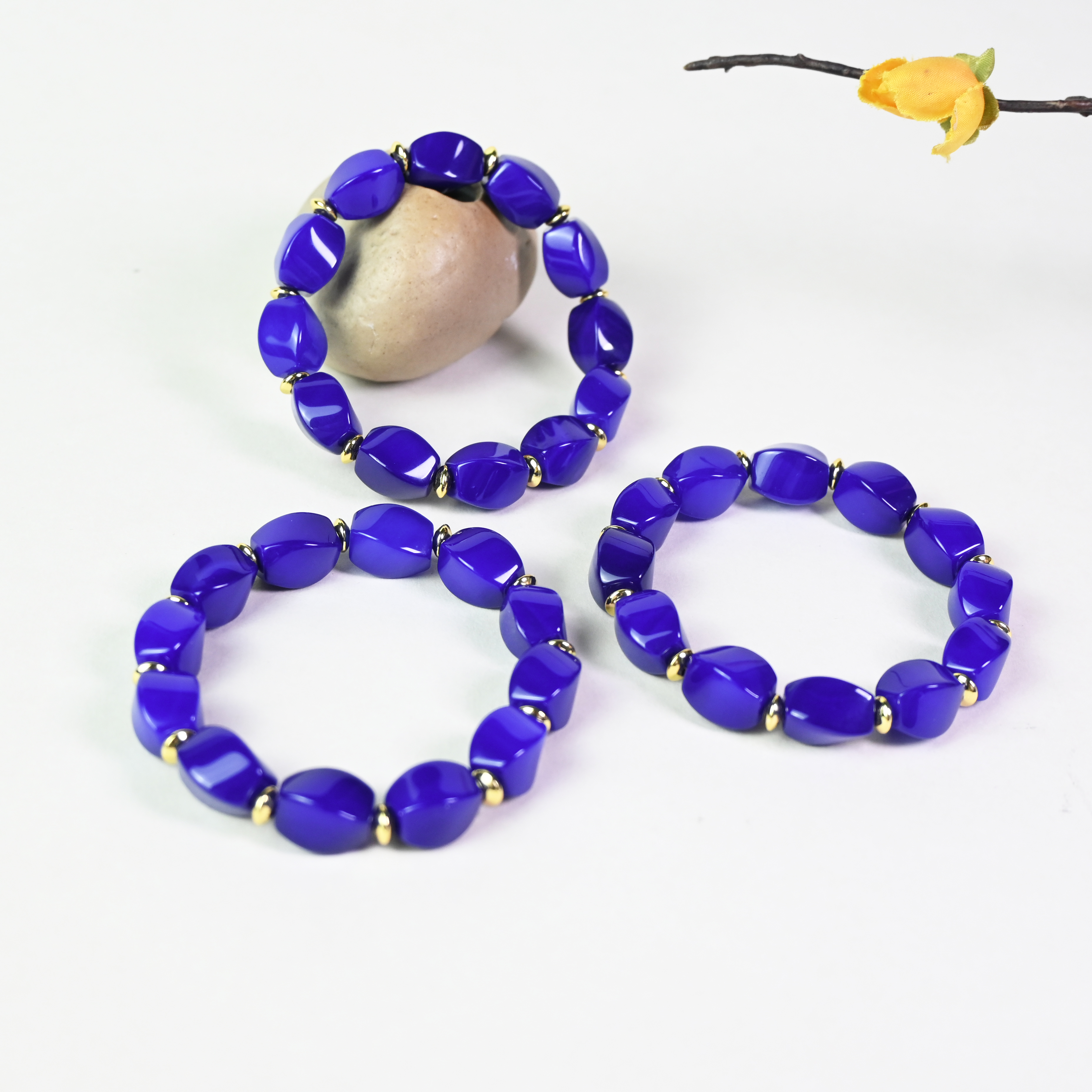 【锦绣】MS2552-卡10mm左右-玄蓝并清域玛瑙手串-多样性只发一件