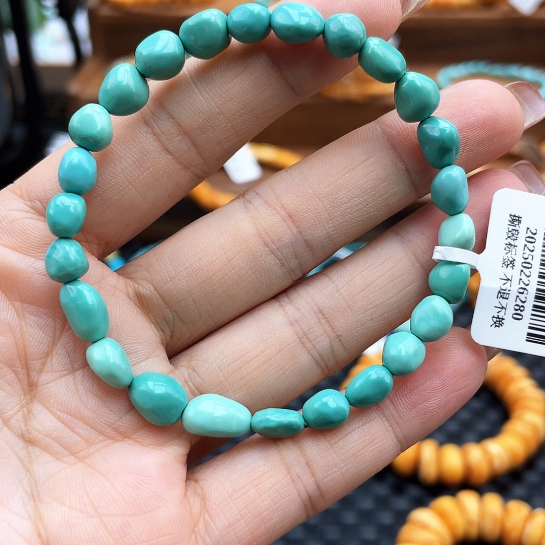 未镶嵌绿松石手链张**妹手串