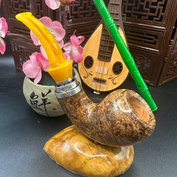 意大利-雷纳多-三银套圈-石楠木手工烟斗