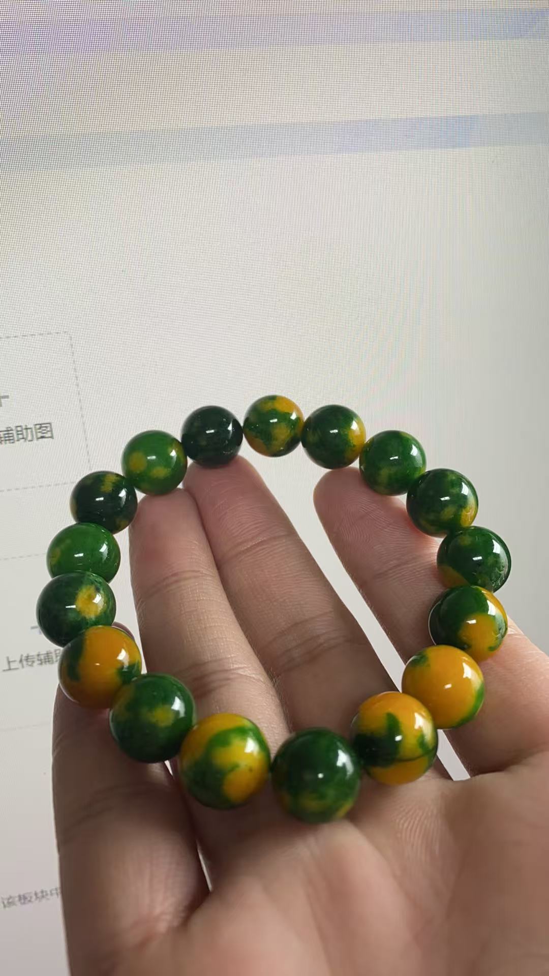 金绿孔雀舒12M手串时尚百搭女款-7313809