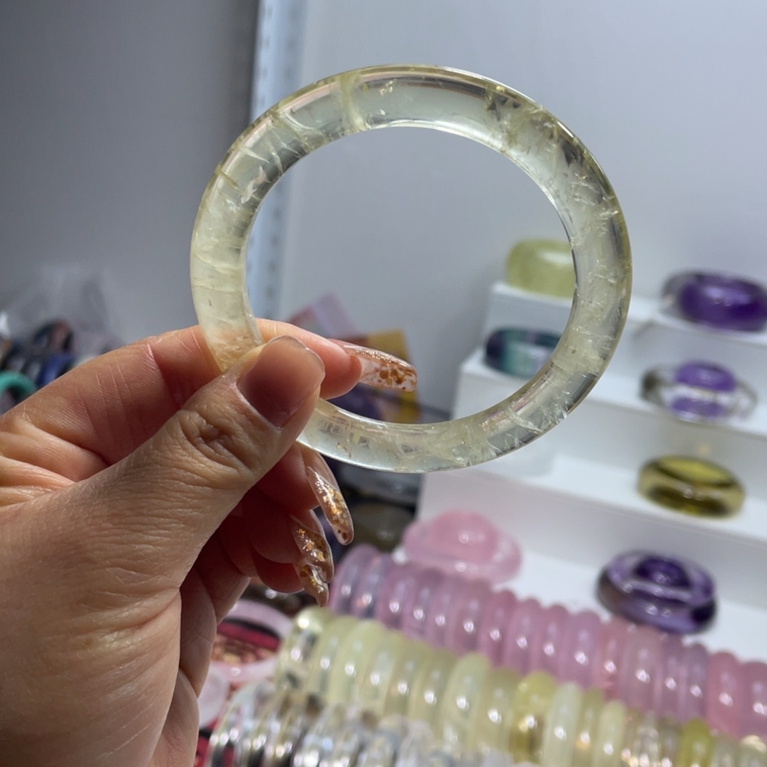 水晶手镯57圈口3号未镶嵌