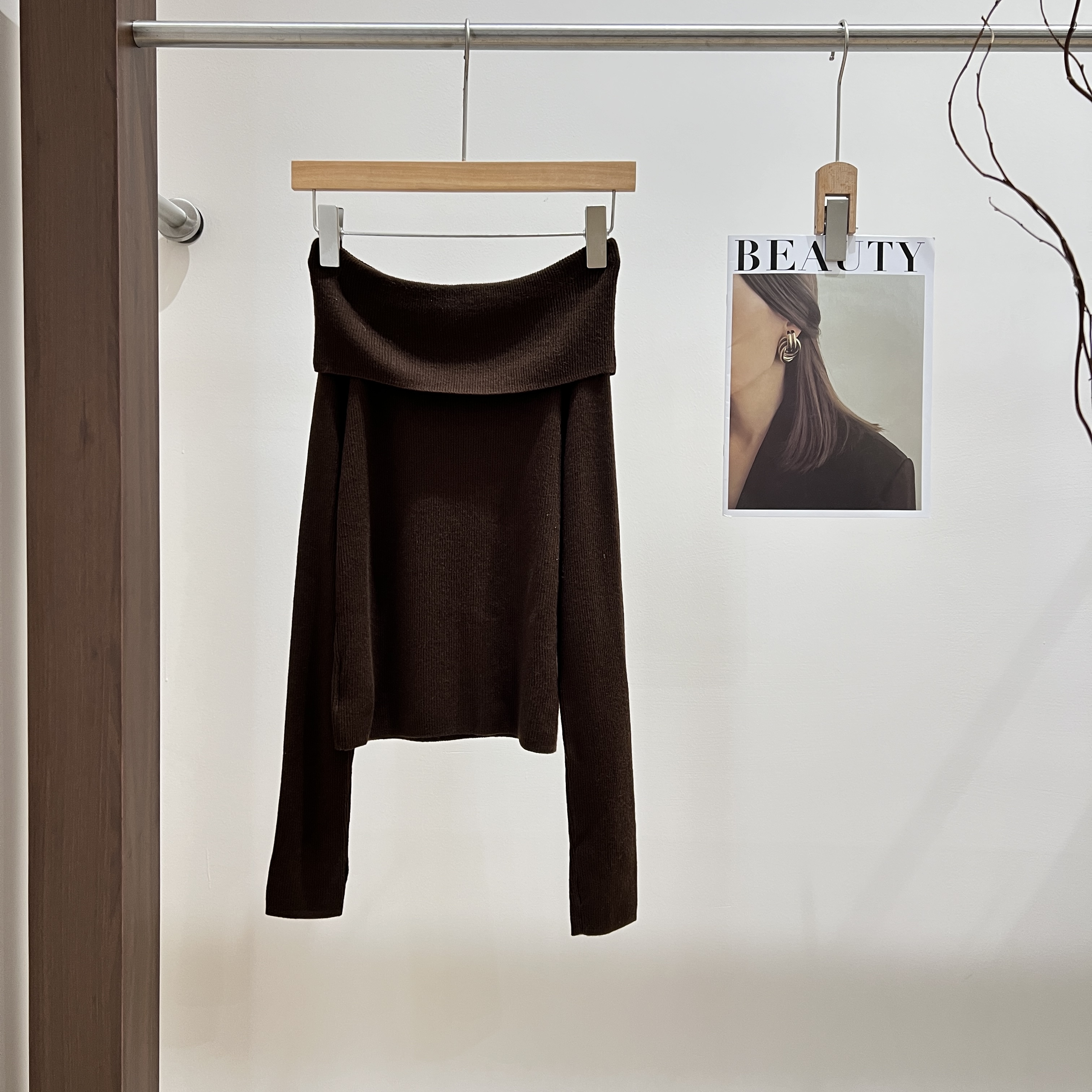 FH秋季毛衣百搭不褪色不规则ins风修身针织女毛针织衫X002