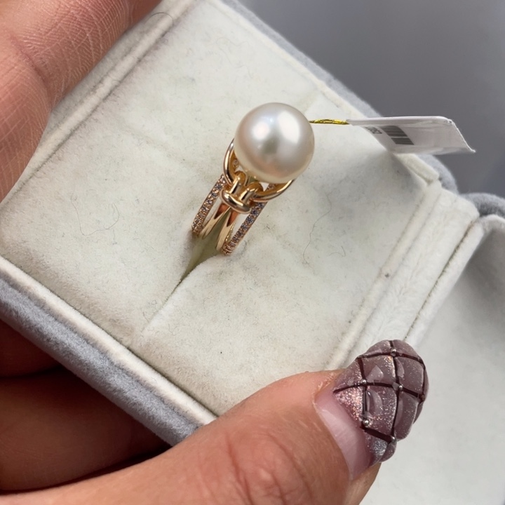 海水珍珠戒指银S925镶嵌