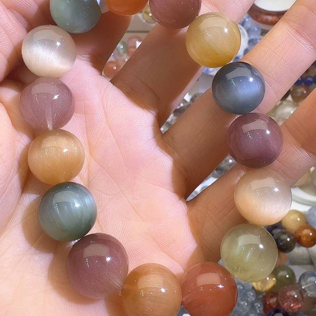 水晶手链未镶嵌天然巴西兔毛手串