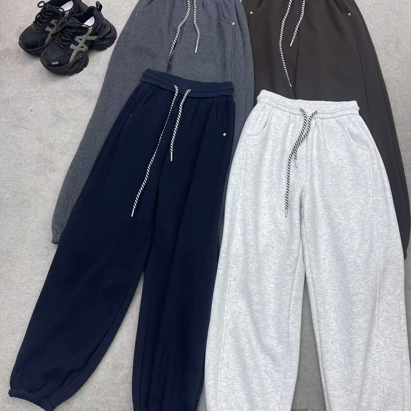 涂豆儿家收口加绒卫裤