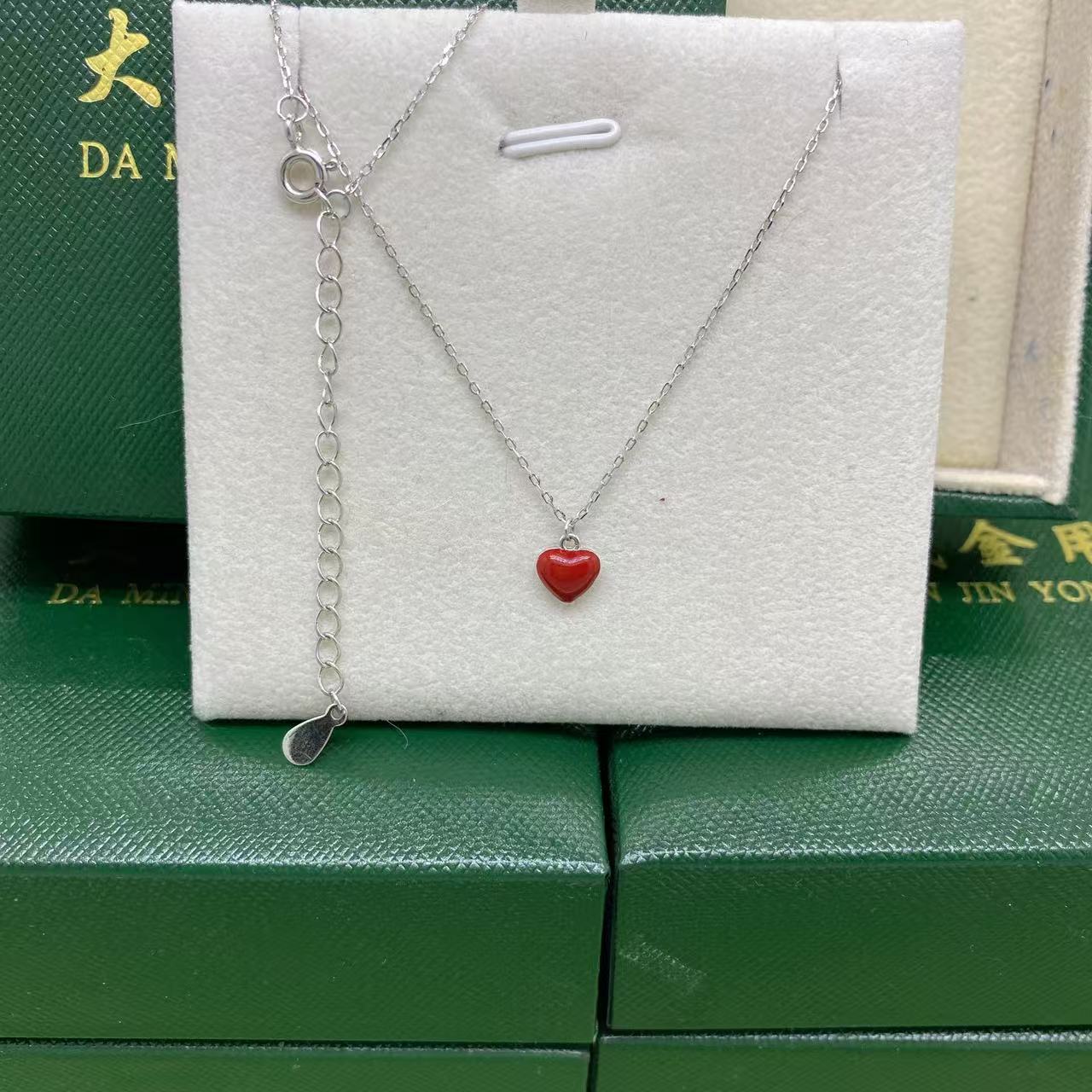 925银银制品 925银爱心套链