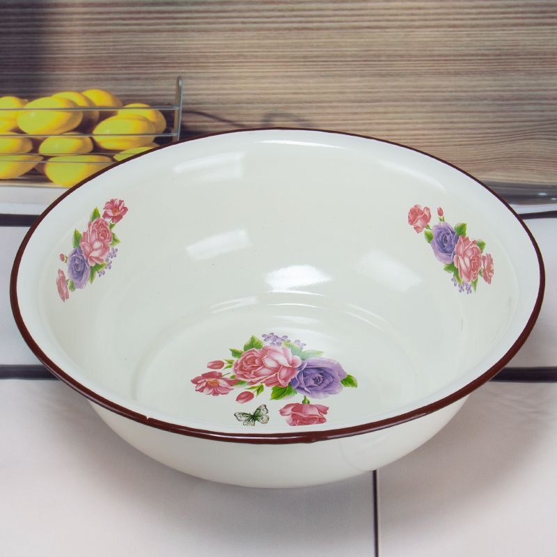 28公分加厚搪瓷面盆1个图案随机