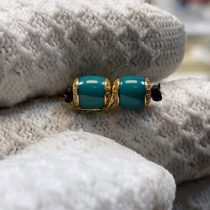 绿松石珠宝奇石18K金镶嵌A526