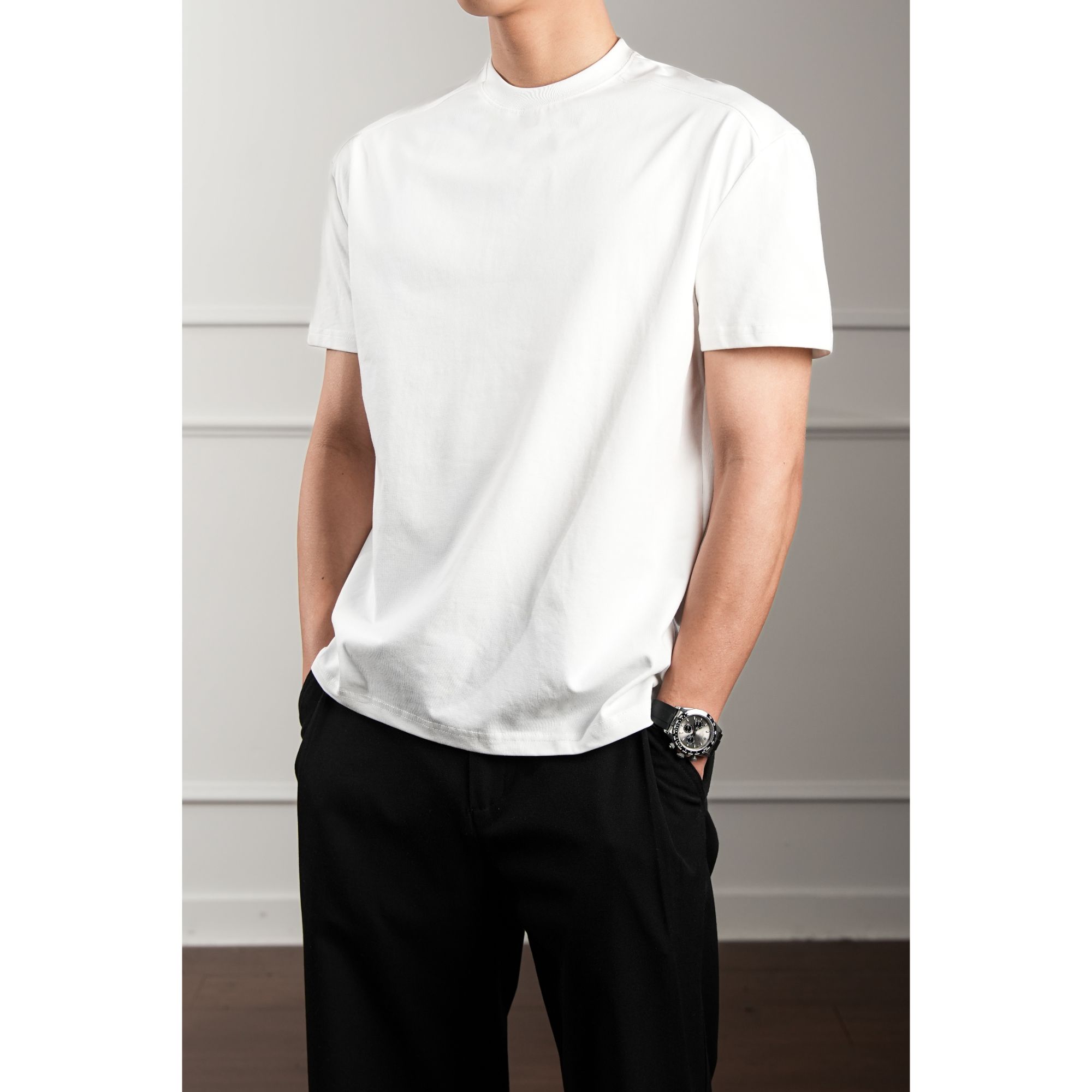 【新疆长绒棉】休闲透气显肩宽欧若精灵风宽松型短袖夏季T恤-ODL23