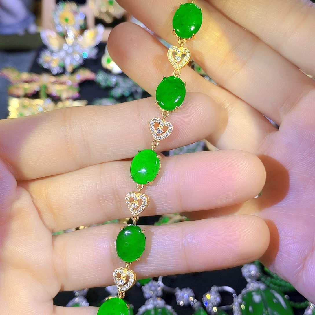 吊坠(不含链)银S925镶嵌翡翠