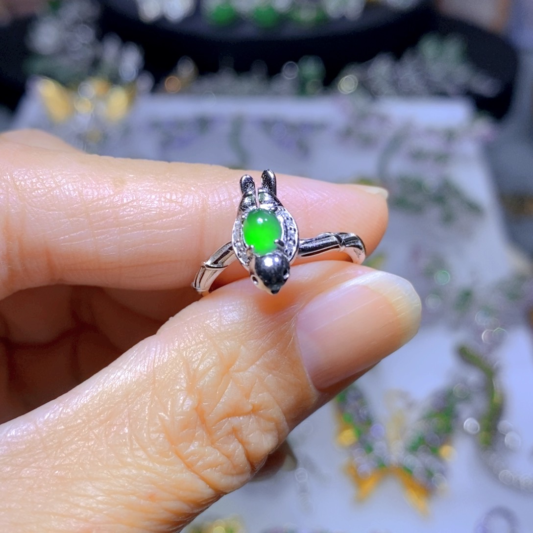 翡翠颈饰银S925镶嵌天然翡翠