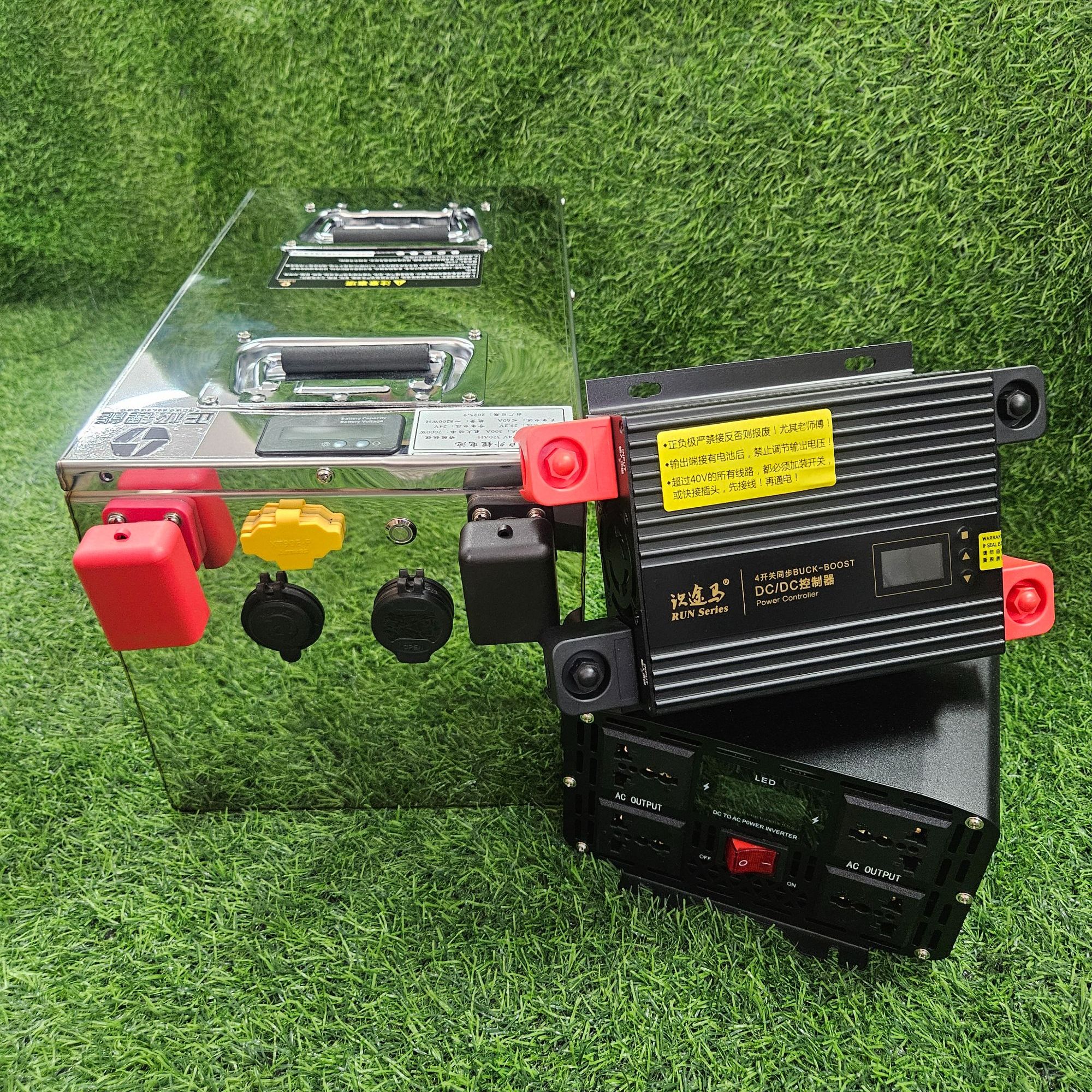 12V320AH4度电磷酸铁锂全套配件逆变器 行车充电器
