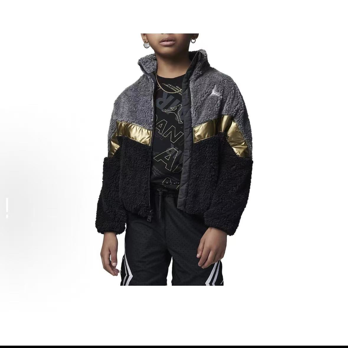 AIR JORDAN拉链立领夹克 男童 黑色FD5043-010