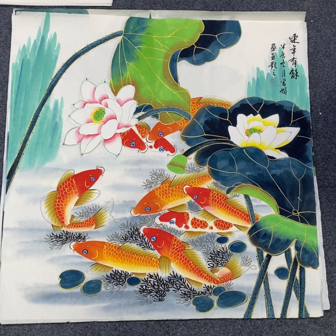 国画尺寸68✖️68四尺斗方纯手绘