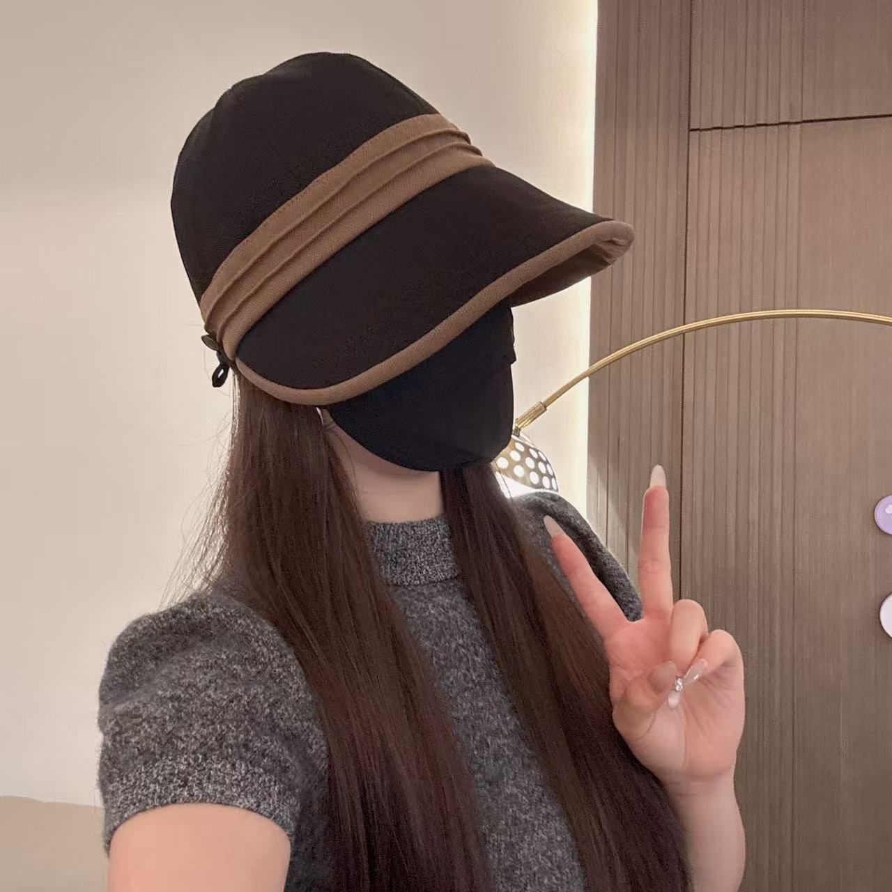 秋季宽檐鸭舌帽子女春夏遮阳帽帽子秋冬日系欧若假日风网红时尚